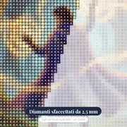 Eroe dal Mantello Magico con Cerchi Dorati – primo piano dei diamanti