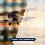 Biplan d'époque au-dessus des champs verts – gros plan des diamants