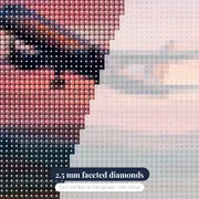 Pink Sky Departure Passenger Jet – diamond close-up