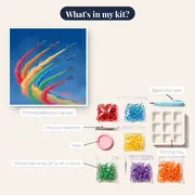 Colorful Jet Formation Over Blue Sky – kit contents