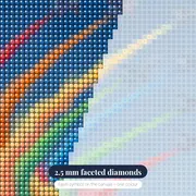 Colorful Jet Formation Over Blue Sky – diamond close-up