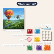 Hot Air Balloon and Vintage Plane – kit contents