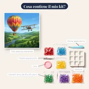 Mongolfiera e aereo d'epoca – contenuto del kit