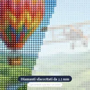Mongolfiera e aereo d'epoca – primo piano dei diamanti