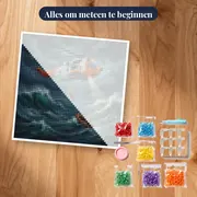 Helikopterredding boven stormachtige zee – pakket klaar om te beginnen