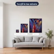 Schiacciata sotto i riflettori dell'arena – misure disponibili