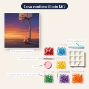 Canestro e Palla al Tramonto – contenuto del kit