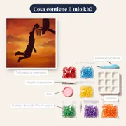 Silhouette in Schiacciata nel Cielo Arancione – contenuto del kit