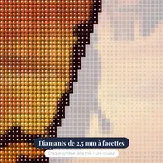Dunk au ciel orange incandescent – gros plan des diamants