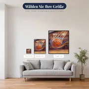 Ball im Netz in Zeitlupe – verfügbare Größen