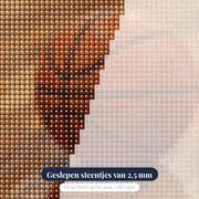 Basketbal op glanzende houten vloer – close-up van de steentjes