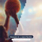Tir à trois points sous les projecteurs – gros plan des diamants