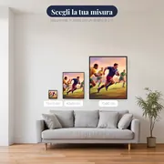Rugbista lanciato verso la meta – misure disponibili