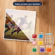 Rugbista lanciato verso la meta – kit pronto per iniziare
