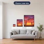 Sunset Kick Through the Posts – available sizes