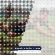 Spieler im Sprung zum Versuch – Nahaufnahme der Steine