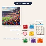 Colorful Stadium Crowd with Flags – kit contents