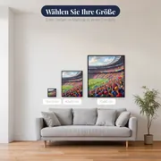 Rugby-Stadion voller Flaggen – verfügbare Größen
