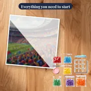 Colorful Stadium Crowd with Flags – kit ready to start