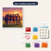 Mêlée d'équipe au couchant doré – contenu du kit