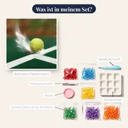 Tennisball trifft die Kreidelinie – Inhalt des Sets