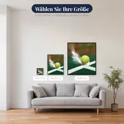 Tennisball trifft die Kreidelinie – verfügbare Größen