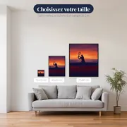Silhouette au crépuscule sur le court – tailles disponibles