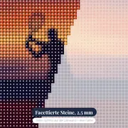 Silhouette eines Tennisspielers am Meer – Nahaufnahme der Steine