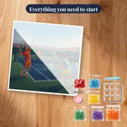 Sunny Court Colorful Doubles Match – kit ready to start