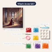 Knight Kneeling in Cathedral Light – kit contents