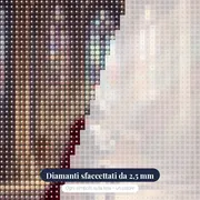 Cavaliere in ginocchio nella cattedrale – primo piano dei diamanti