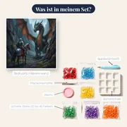 Ritter und Drache im Gebirgspass – Inhalt des Sets