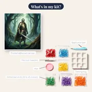Armored Knight in a Misty Forest – kit contents
