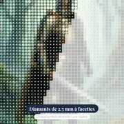 Chevalier à l'épée dans la forêt brumeuse – gros plan des diamants