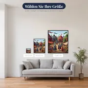 Mittelalterlicher Markt mit Rittern – verfügbare Größen