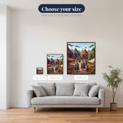 Medieval Market with Knights and Banners – available sizes
