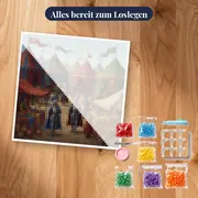 Mittelalterlicher Markt mit Rittern – Set bereit zum Loslegen