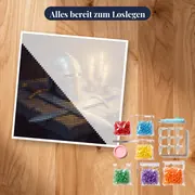Ritterhelm und Schwert auf Steintisch – Set bereit zum Loslegen