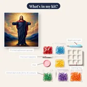 Jesus Christ Open Arms Divine Light – kit contents