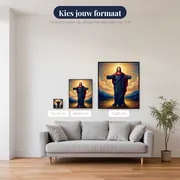Jezus Christus met open armen – beschikbare formaten
