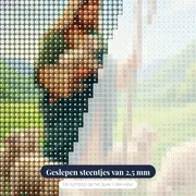De Goede Herder met lammeren – close-up van de steentjes