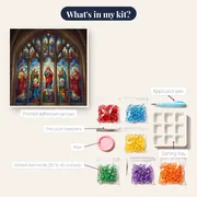 Cathedral Stained Glass Saints Window – kit contents