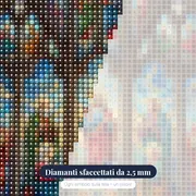 Vetrata della Cattedrale con Santi – primo piano dei diamanti