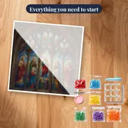 Cathedral Stained Glass Saints Window – kit ready to start
