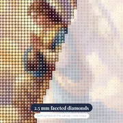 Praying Angel in Clouds of Light – diamond close-up