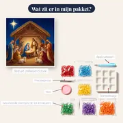 Kerststal onder stralende ster – inhoud van het pakket