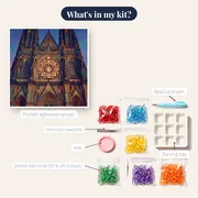 Gothic Cathedral Rose Window Glow – kit contents