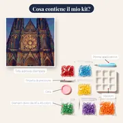 Cattedrale Gotica con Rosone Luminoso – contenuto del kit