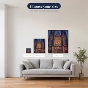 Gothic Cathedral Rose Window Glow – available sizes