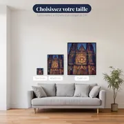 Cathédrale gothique et rosace lumineuse – tailles disponibles